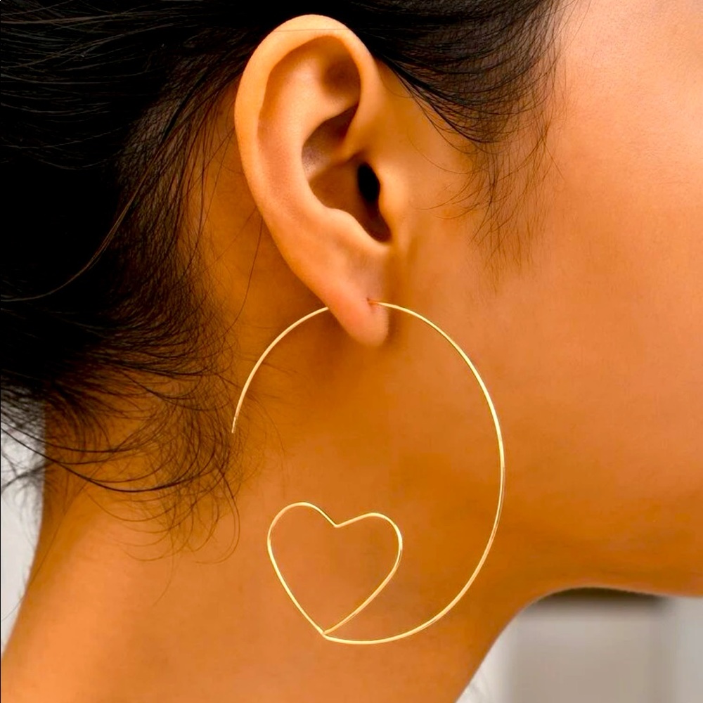 Heart Hoop Earrings